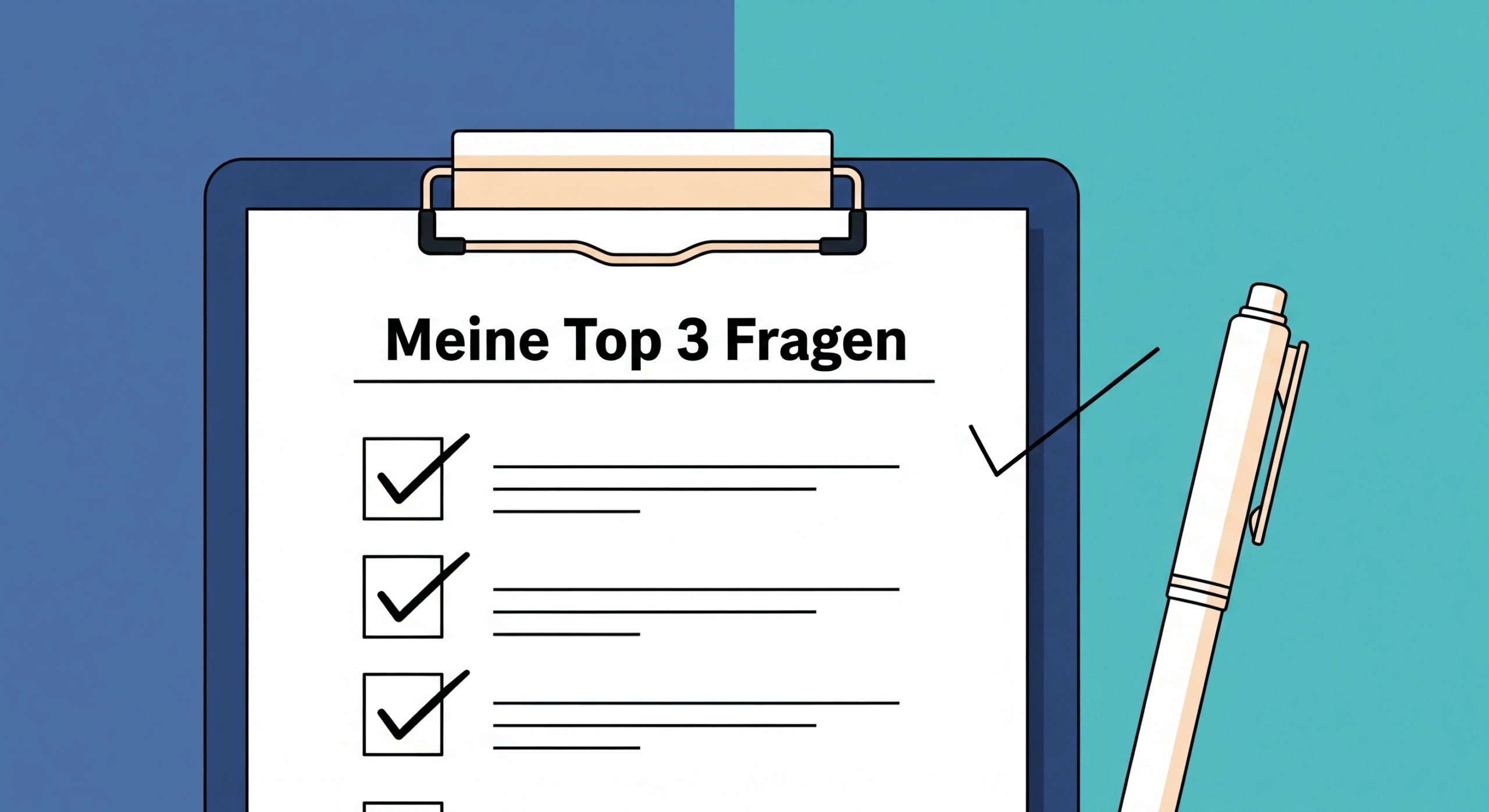 Checkliste mit Fragen an den Arzt, um das Arztgespräch gut vorzubereiten.
